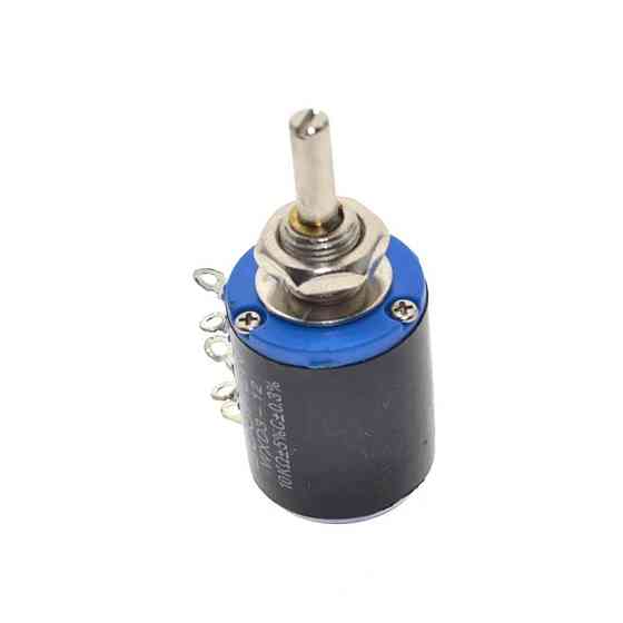 Змінний резистор потенціометр WXD3-12-2W 10 кОм, багатообертовий дротовий прецизійний потенціометр 2Вт Київ