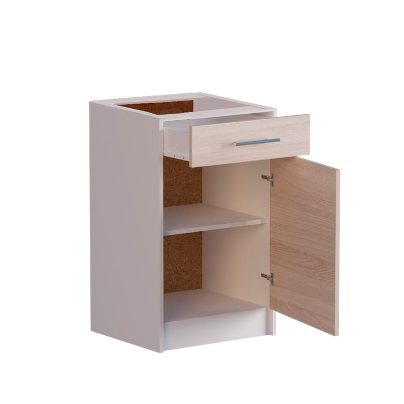 Кухонный модуль нижний с шухлядой Эверест Эко 500 ясень шимо светлый/белый (без столешницы) 50х46х82 см (DTM-2793) Львов - изображение 3