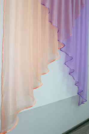 Кухонная занавеска VR-Textil № 053к сиреневый с персиковым 280х170 см (50-103) Киев