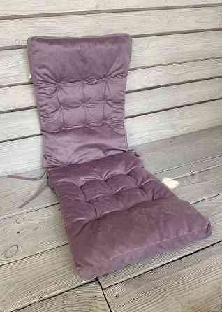 Подушка для стільців (40x120х4 см) подвійна Decorator Флокс колір ліловий 84-161 Київ