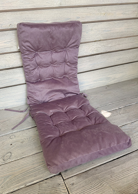Подушка для стільців (40x120х4 см) подвійна Decorator Флокс колір ліловий 84-161 Київ - фото 3