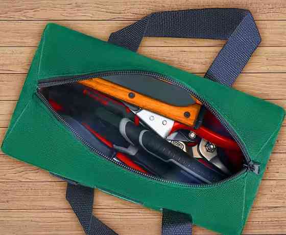 Сумка для инструментов AIRAJ 24 на 14 на 14 см черно-зеленая Киев