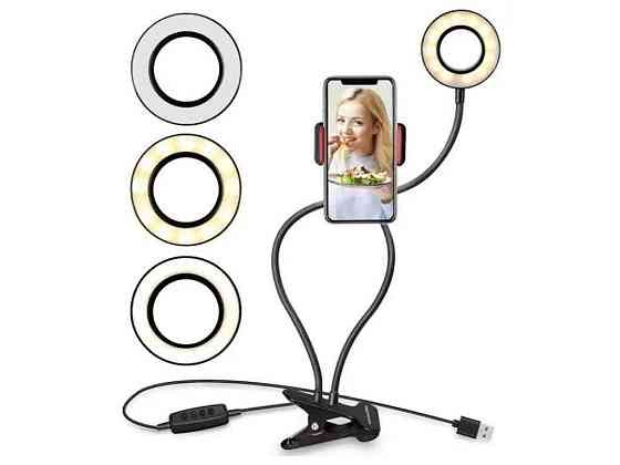 Кільцева лампа d=8,8см;h=47см 2800K-7000K з 1 тримачем Professional Live Stream ТМ RING FILL LIGHT Київ