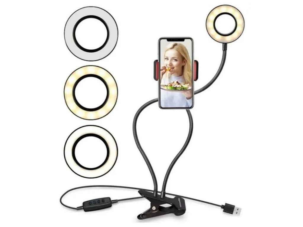Кільцева лампа d=8,8см;h=47см 2800K-7000K з 1 тримачем Professional Live Stream ТМ RING FILL LIGHT Київ - фото 1
