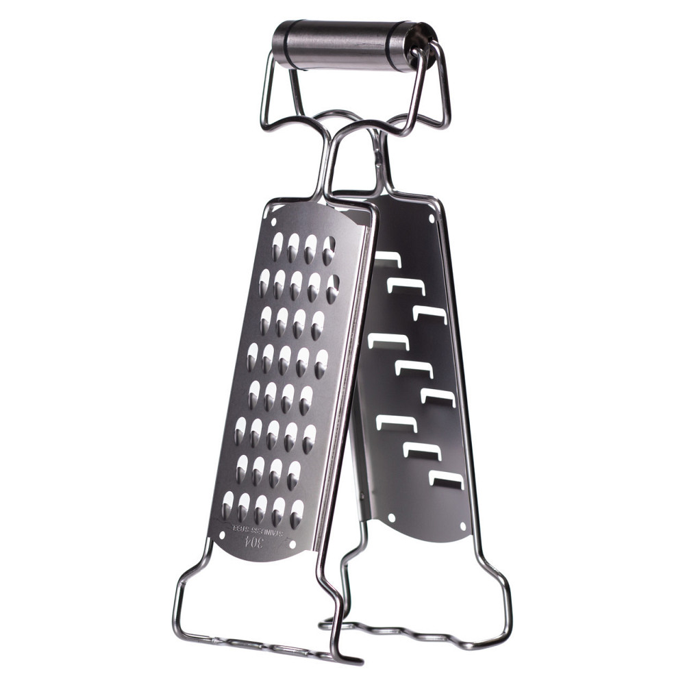 Терка кухонна з нержавіючої сталі  9×4×24 (см) ручна двостороння терка для овочів Київ - фото 1