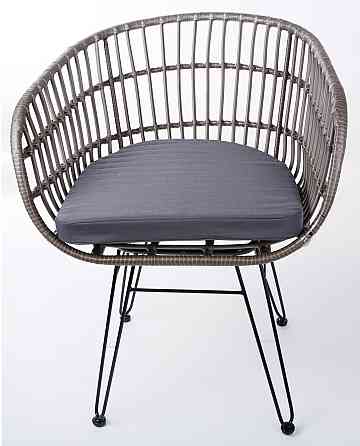 Садове крісло Jam Ротанг Сіро-чорний Київ