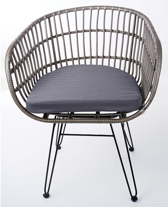 Садове крісло Jam Ротанг Сіро-чорний Київ - фото 5