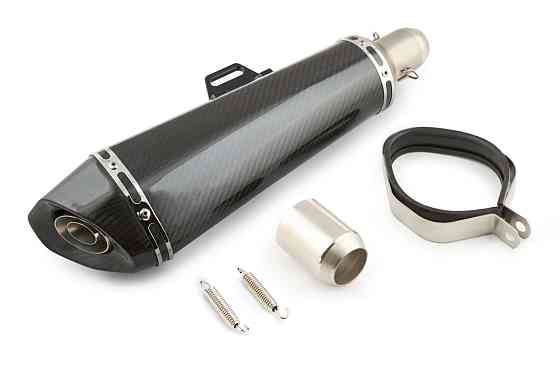 Глушник (тюнінг) 460*135mm (нержавіюча сталь, овал, карбон світлий, прямоток) 118 Київ