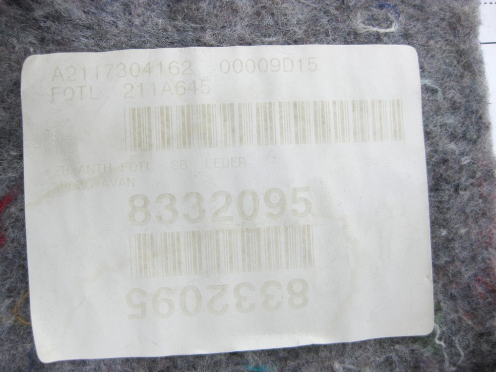 Mercedes-Benz  A2117304162 9D15 Карта задніх лівих дверей Avangarde колір антрацит E-class W211 E-class S211 Одеса - фото 13