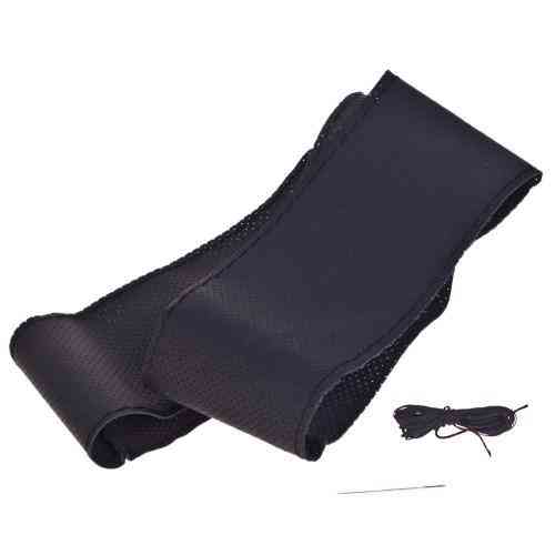 Чохол-оплітка на кермо VSF-H68/4 M чорний шкіряний з перфорацією і 4 швами Харків