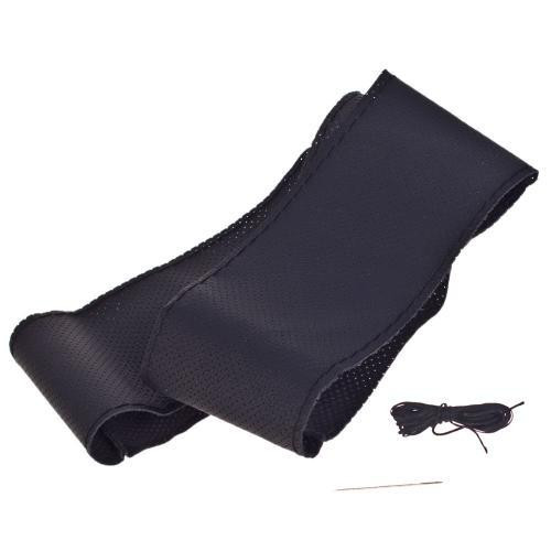 Чохол-оплітка на кермо VSF-H68/4 M чорний шкіряний з перфорацією і 4 швами Харків - фото 5