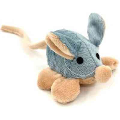 Игрушка для кошек Hippie Pet Мышка серо-бежевая 8 см (HIPCT2304066) Винница