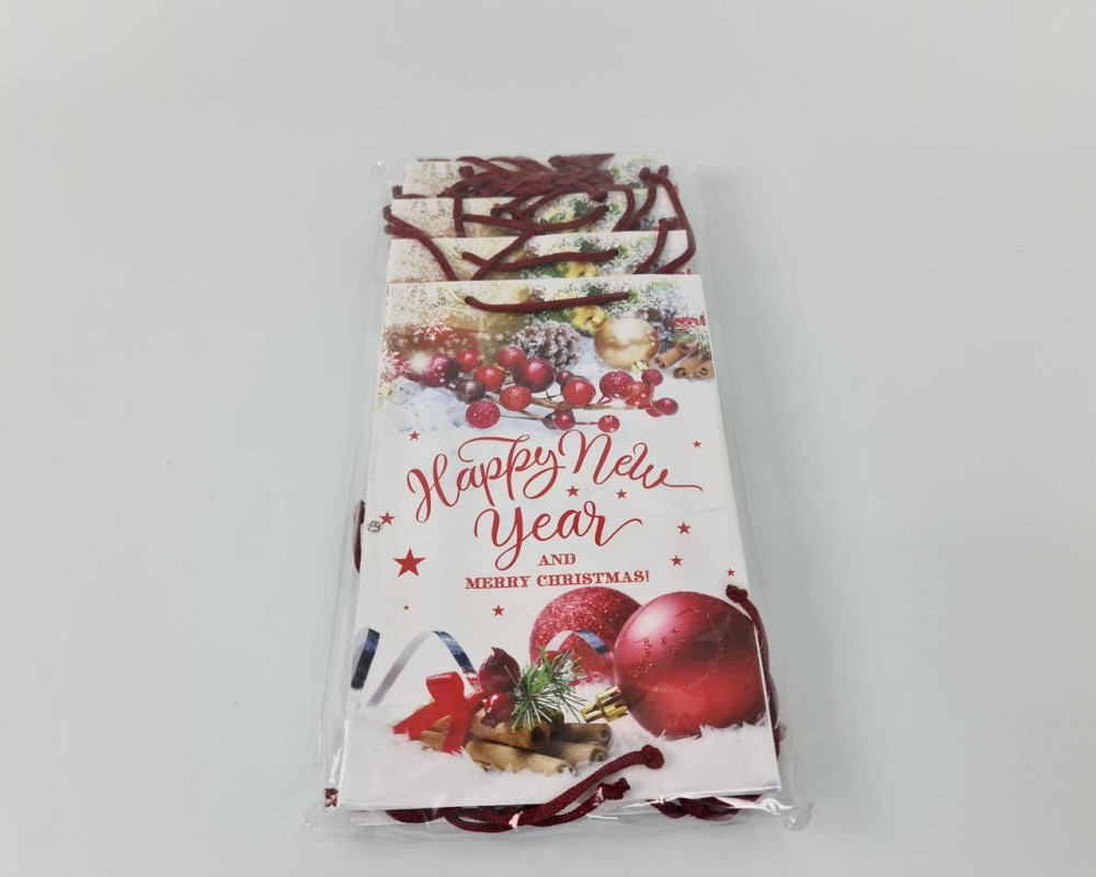 Новогодние пакеты для подарков, средний 17x26x8-007 (12 шт) Харьков - изображение 2