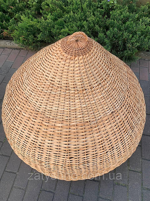 Люстра плетена купольної форми з лози Київ - фото 5