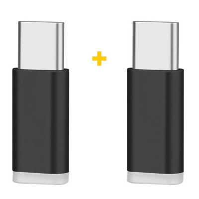 Перехідник Micro 5P F to USB-C M 2PCS black XoKo (XK-AC010-BK2) Вінниця - фото 1