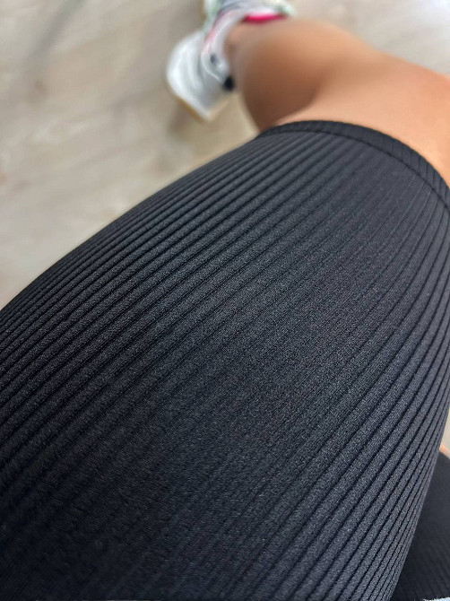 Шорты женские Prenses 113 велосипедки в рубчик средней длины черные, черный, M Киев - изображение 6