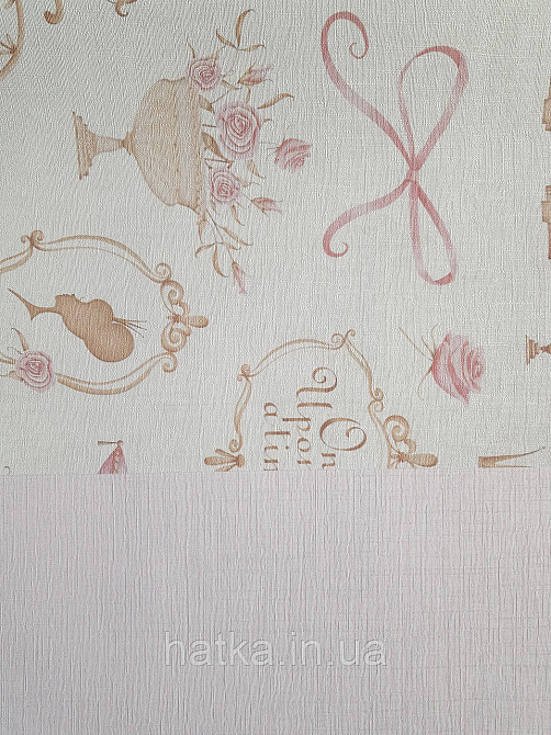Обои винил на флизелине AS Creation Mia and Paul 0.53х10 детские для девочки туфельки розы кареты розовые Киев - изображение 4