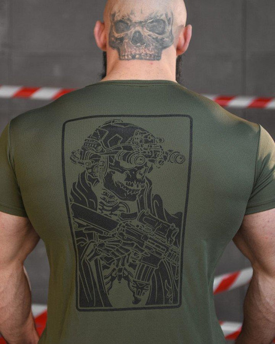 Тактична терморегулююча футболка SABUR hell олива ВТ6580 Одеса - фото 4