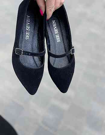 Балетки жіночі SEE SEVEN чорні замша натуральна (36-41) (5478) Коломия