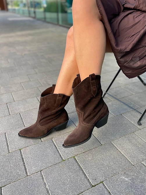 Без бренда Черевики жіночі Notta bene KV-0224/1 шоколадні (весна-осінь, замша натуральна) (6052 Коломия - фото 2