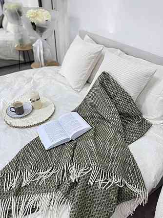 Vladi Плед Vladi 140x200 см из 100% вовни вівці з Нової Зеландії зелений Коломия