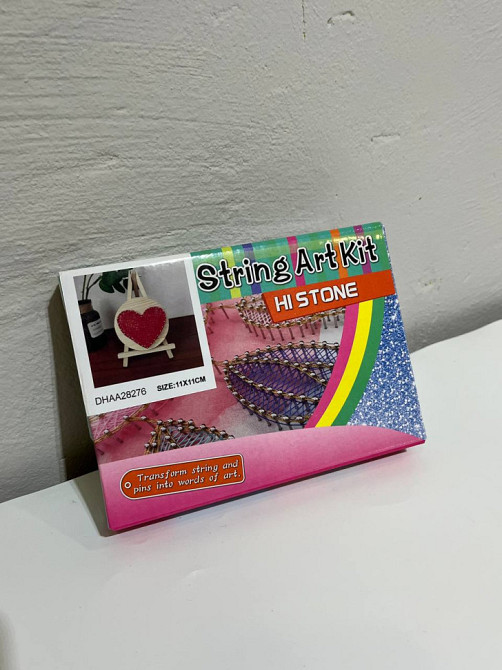 Дитячий набір для творчості стрінг-арт "Серце" YG0115(28276) дерев'яна основа Вінниця - фото 3