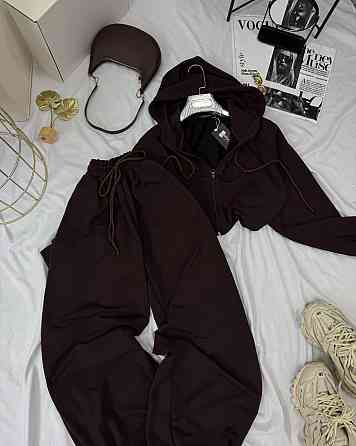 Женский прогулочный оверсайз костюм двойка: кофта и штаны двунитка Одесса