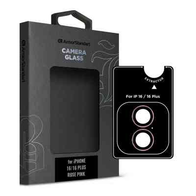Скло захисне Armorstandart for Camera Supreme BI iPhone 16/16 Plus Rose Pink (ARM79430) Вінниця