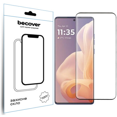 Стекло защитное BeCover Motorola Moto G85 Black (712350) Винница - изображение 1