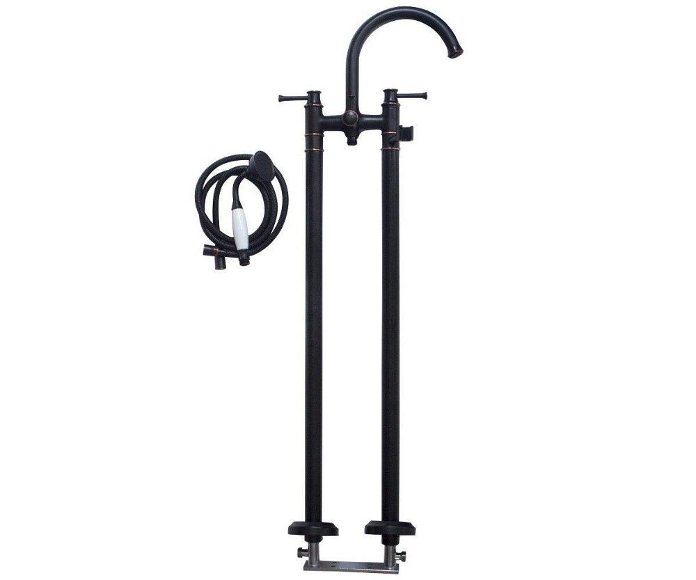 Смеситель для ванны напольный Imprese Podzima Zrala ZMK02170806 черный / бронза Киев - изображение 2