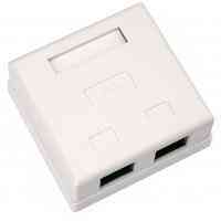 Комп'ютерна розетка RJ45x2 UTP cat.5e 8P8C Vinga (VCPRJ45O2) Київ