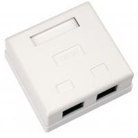 Комп'ютерна розетка RJ45x2 UTP cat.5e 8P8C Vinga (VCPRJ45O2) Київ - фото 1