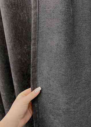 Комплект готових штор VR-Textil Шеніл преміум VELMIRA Rich № 1928ш Сіро-коричневий 150х290 см 2 шт (33-0994) Київ