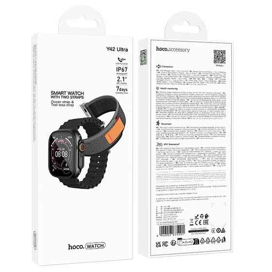 Смарт-часы HOCO Y42 Ultra 53mm. 260 mAh. IP67 Smart watch(call version) Black Одесса