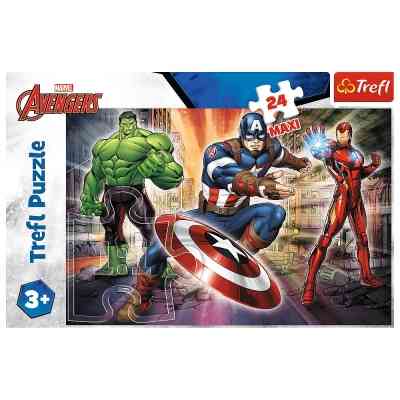 Пазл Trefl Maxi The Avengers У світі Месників 24 елемента (5900511143218) Вінниця