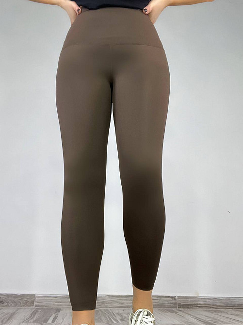 Лосины женские You are peri 1929 широкий пояс утяжка пуш ап коричневые, коричневый, L Киев - изображение 8