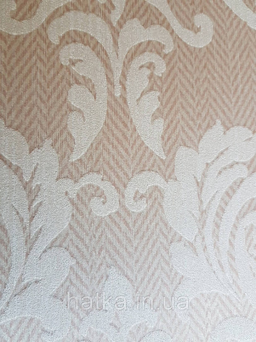 Текстильні шпалери на флізеліновій основі Cador Rasch Textil 086644 теракотова основа зигзаги вензелі бежевий Київ - фото 5