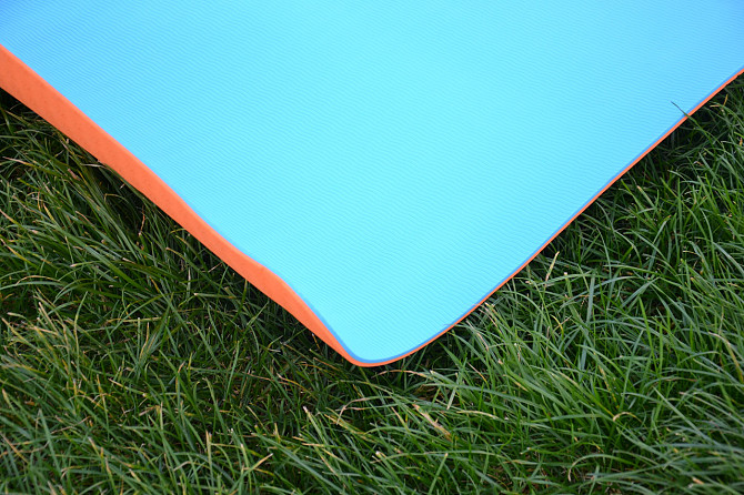 Коврик для йоги та фітнесу U-POWEX TPE Yoga mat Orange/Blue (183х61х0.6) Кам'янське - фото 10