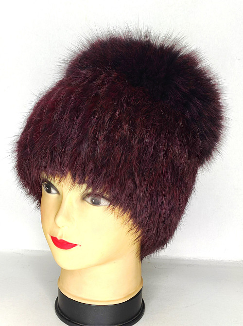 Шапка женская меховая Венера Бордовый Харьков - изображение 1