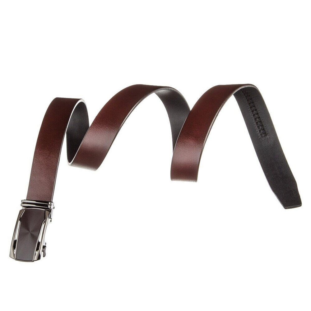 Ремінь з натуральної шкіри зі шкіряною вставкою в пряжці Vintage 20216 Коричневий Київ - фото 5