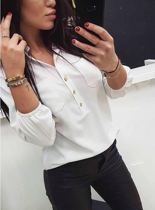 Жіноча блузка "Sellin" оптом | Норма і батал 46-48, Білий Київ - фото 1