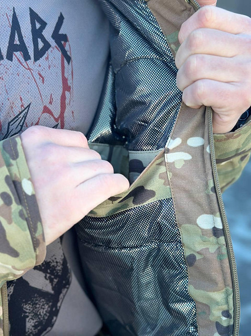 Военная зимняя куртка Call Dragon мультикам на подкладке Omni-Heat с капюшоном зимняя куртка зсу WAR Львов - изображение 5