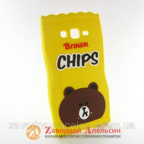 Samsung G530 G531 Grand J2 Prime чохол Brown Chips Одеса - фото 1