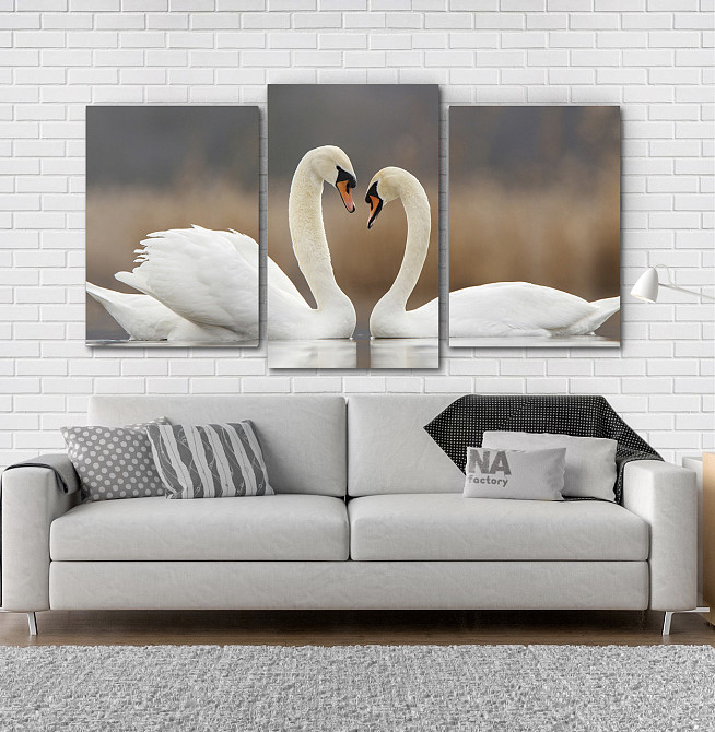Модульна картина Природа Лебеді Art-127_3 Київ - фото 2