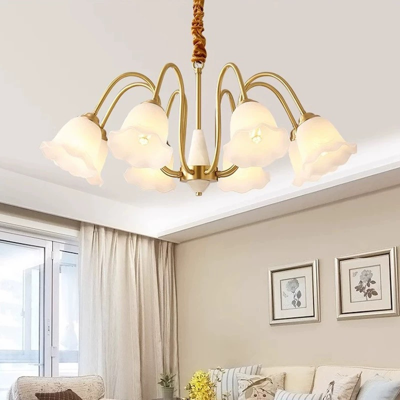 Люстра светодиодная потолочная 5029 Золотистый (8 плафонов) Винница - изображение 3