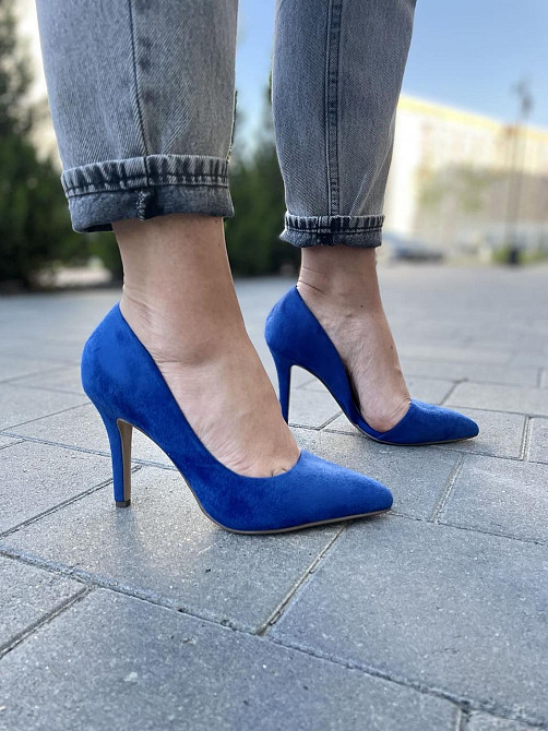 Seastar Туфлі жіночі SEASTAR C27 сині еко-замша каблук 9.5 см 36р. 37р. (1872) Коломыя - изображение 5