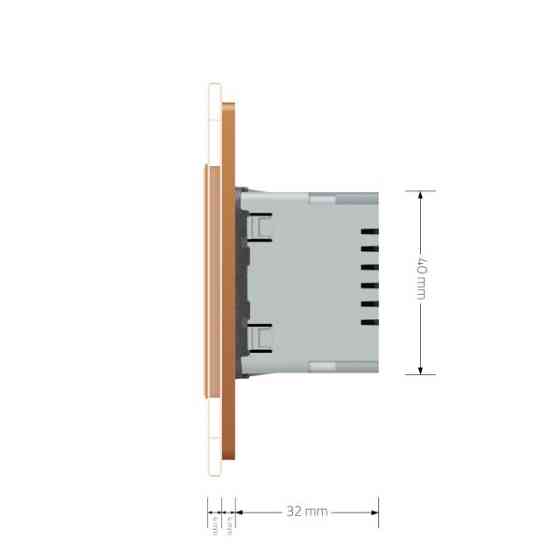 Світильник для сходів підлоги золотий, скло, 2700K, 230В, 0.35Вт Livolo (VL-C7FCL1-2AP) Коломия