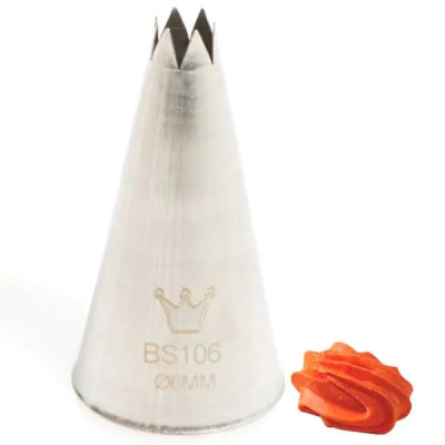 Кондитерская насадка Martellato Open Star 6 мм (BS 106) Винница - изображение 1