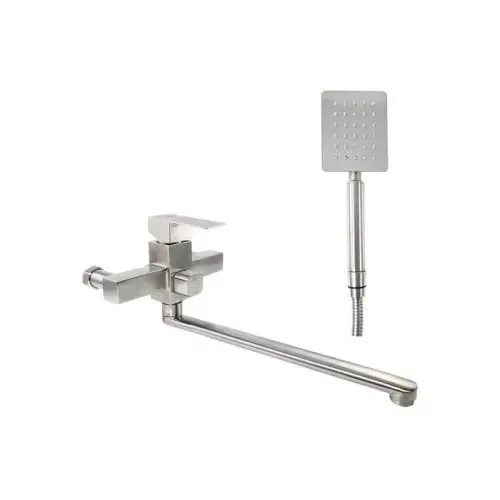 Змішувач для ванни з душовим гарнітуром WEZER PRO7-02 сатин Київ