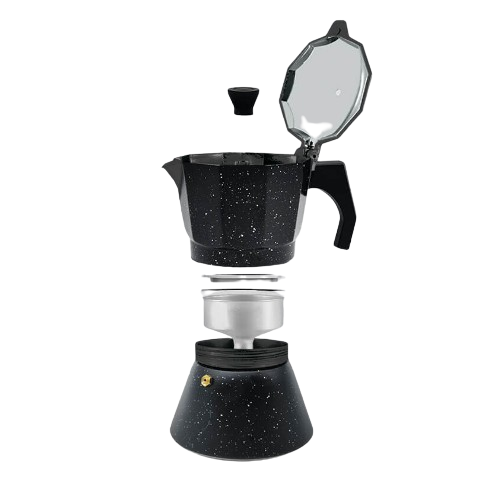 Кавоварка гейзерна 300мл (6 порцій) алюмінієва MR-1667-6 Rainbow Maestro Житомир